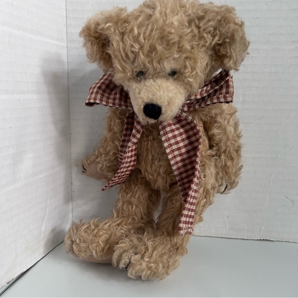 Vintage HEARTFELT COLLECTIBLES shaggy brown jointed bear 8-1/2” - Picture 5 of 9